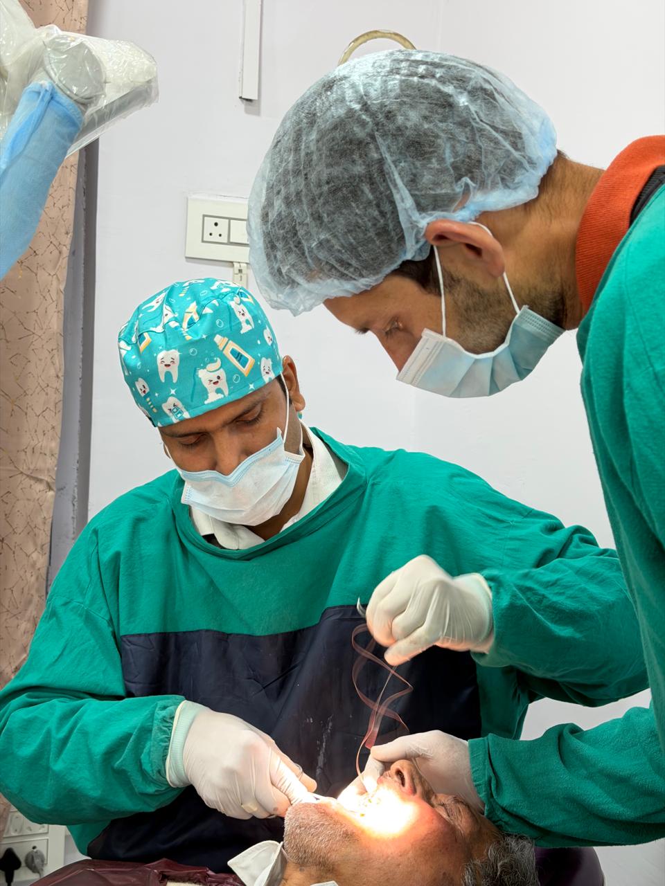 Dentist Treating Patient